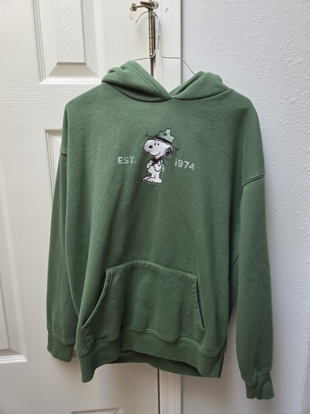 Peanuts Green Snoopy Hoodie Sweatshirt